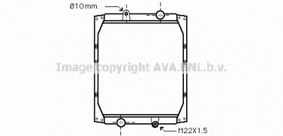 AVA QUALITY COOLING re2051 -  Радиатор, охлаждение двигателя